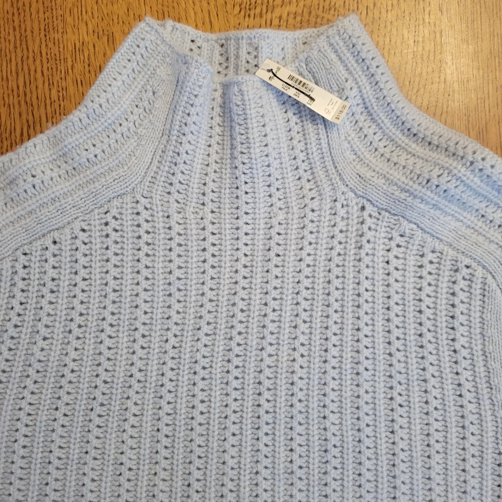Madewell Pointelle-Stitch Mockneck Sweater - Heather Pale Dawn - Picture 9 of 14